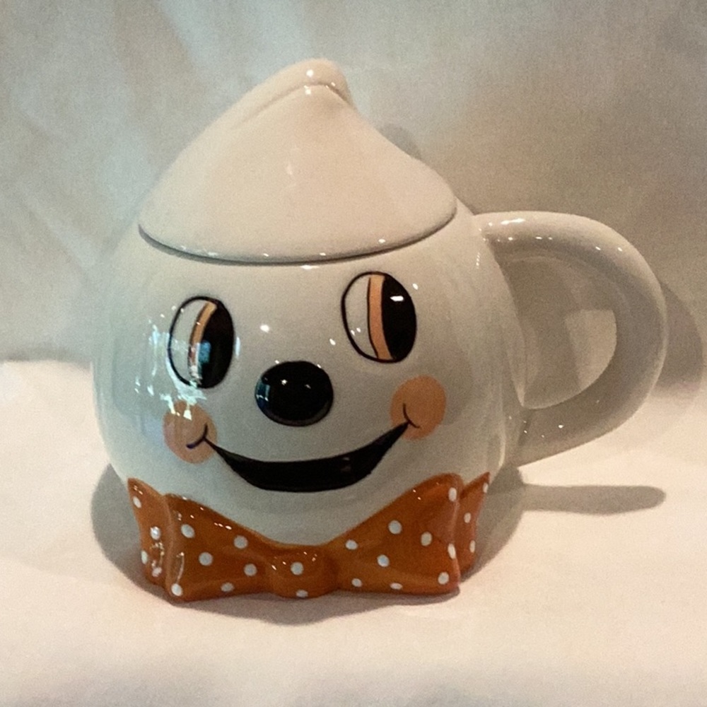 Transpac Halloween Ghost Mug with Topper